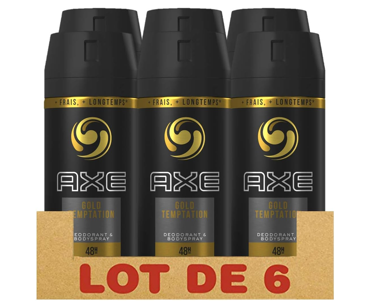 Axe Body Spray Gold Temptation Pack 6 x 150 ml | Desodorante
