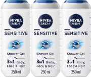 NIVEA Men Sensitive Gel de Ducha Pack 6 x 250ml