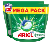 Ariel Pods Detergente Todo en 1 Original 108 Cápsulas – Pack Ahorro