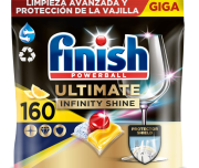 Finish Powerball Ultimate Infinity Shine Limón - pack 160 Pastillas