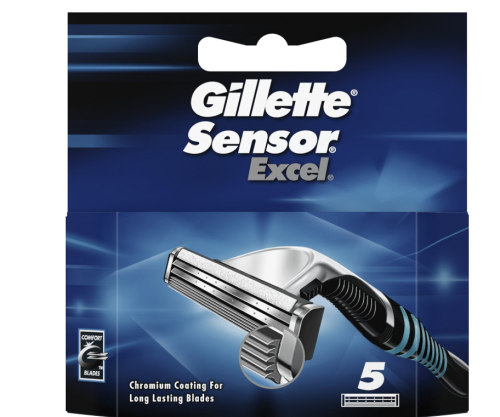 Gillette Sensor Excel Recambios de Cuchillas (5 Unidades)