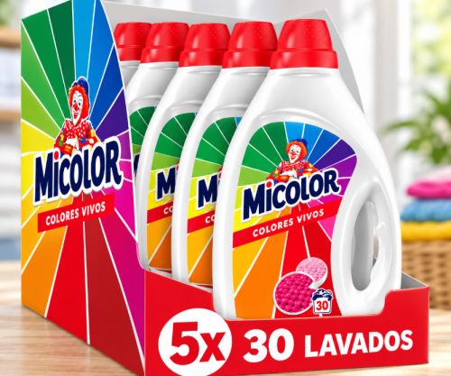 Micolor Gel Colores Vivos Pack 5 x 30 Lavados