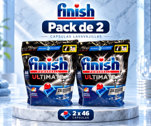 Finish Powerball Ultimate All in One - 92 Pastillas Lavavajillas