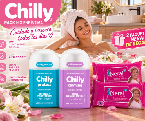 Pack Chilly Gel Íntimo Antimolestias + Defensa y Protección + 20 Toallitas Neral Gratis