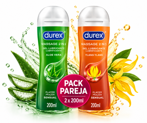 Durex Pack Pareja – Lubricantes Aloe Vera + Ylang Ylang (2 x 200 ml)