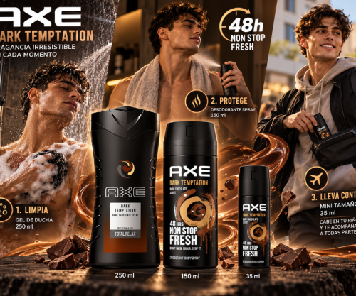 Pack Axe Dark Temptation: Desodorante y Gel de Ducha