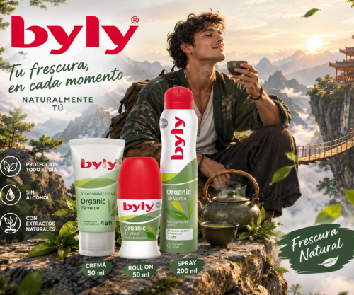 Pack Byly Desodorantes Té Verde: Roll On, Spray y Crema